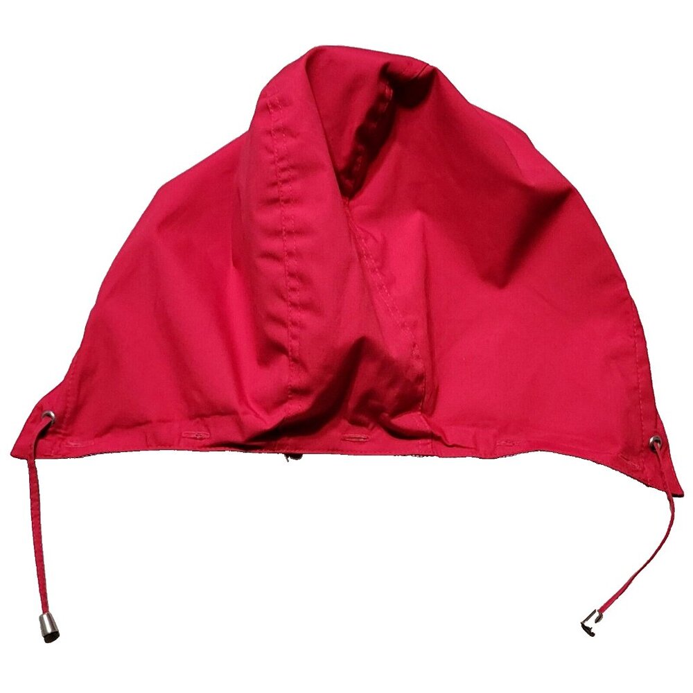 Mackintosh New England Women's Large Red Removable Hood Snap Button Rain Jacket - Picture 7 of 15